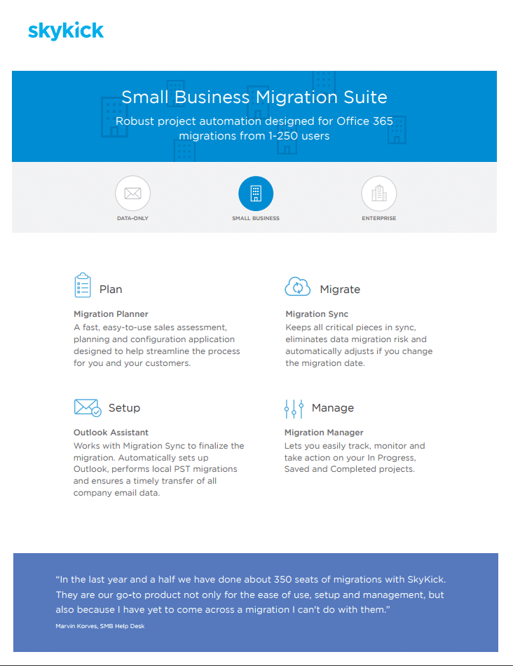 Small Business Migration Suite