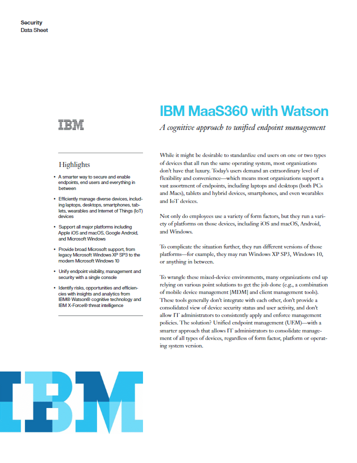 MaaS360 with Watson whitepaper