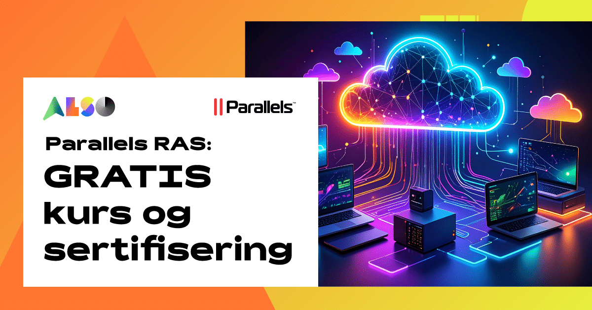 Banner med tekst: Parallels RAS: gratis kur sog sertifisering