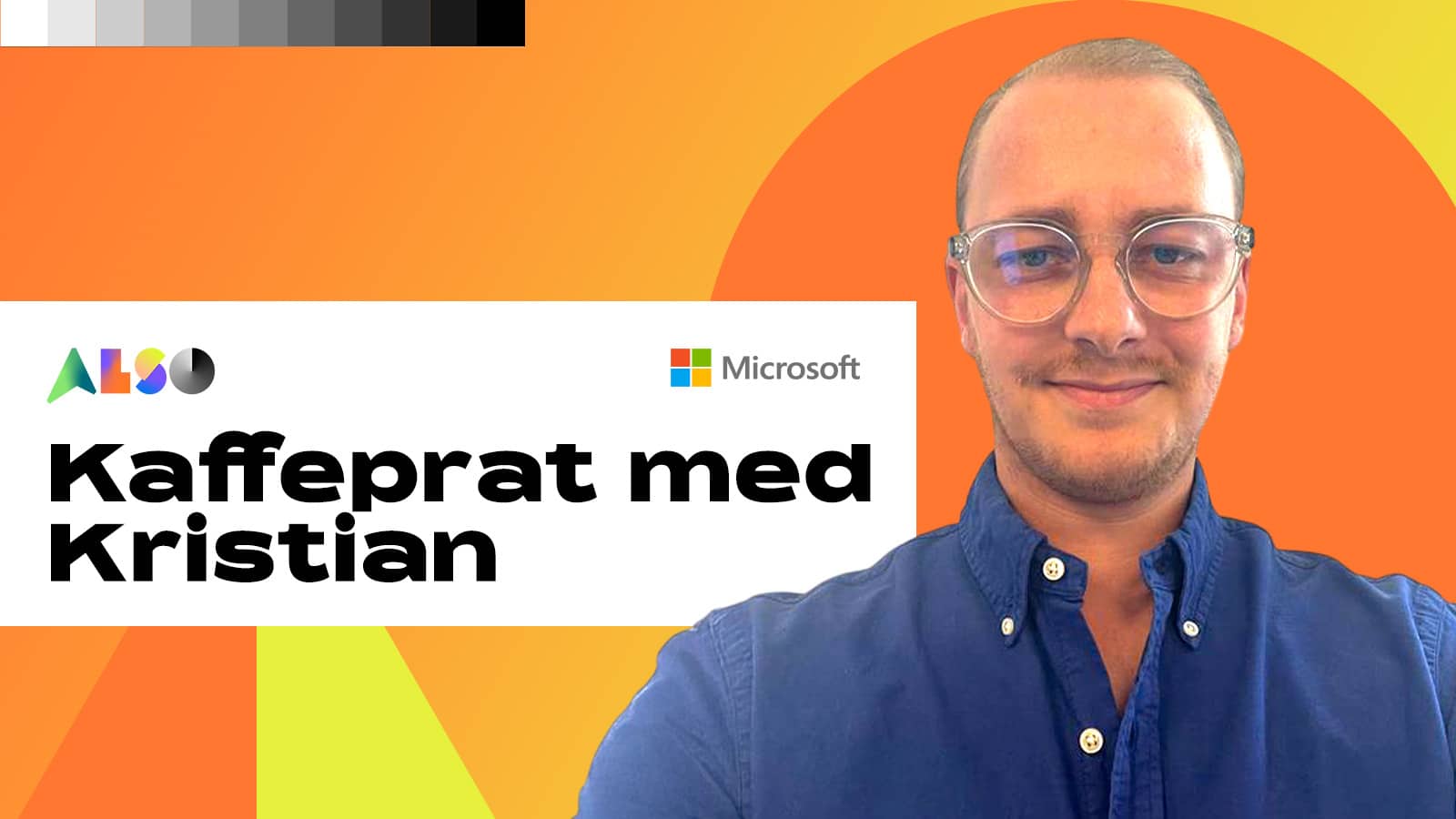 Banner med bilde av Kristian og teksten "Kaffeprat med Kristian"